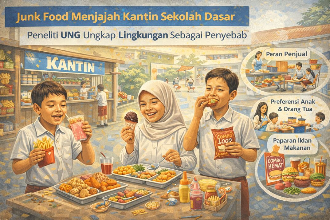 Junk Food Menjajah Kantin Sekolah Dasar, Peneliti UNG Ungkap Lingkungan Sebagai Penyebab